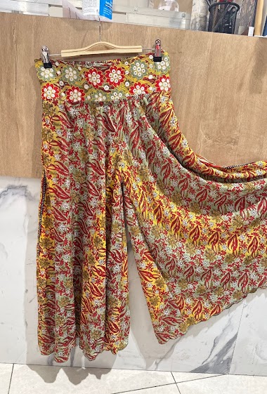 Wholesaler Orice - Flowy printed pants EMBORDERY