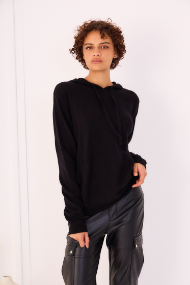 Wholesaler Orice - Fine wool cashmere hooded sweater