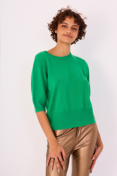 Wholesaler Orice - Round neck sweater with 3/4 sleeves