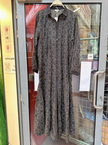 Grossiste Orice - Robe chemise à motifs bohème