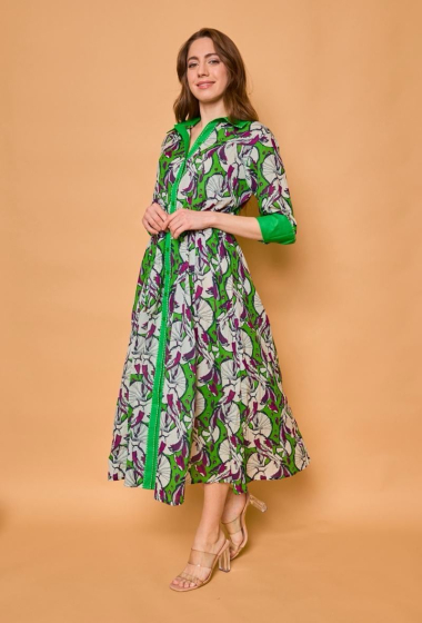Großhändler Orice - Hemdblusenkleid aus Baumwolle
