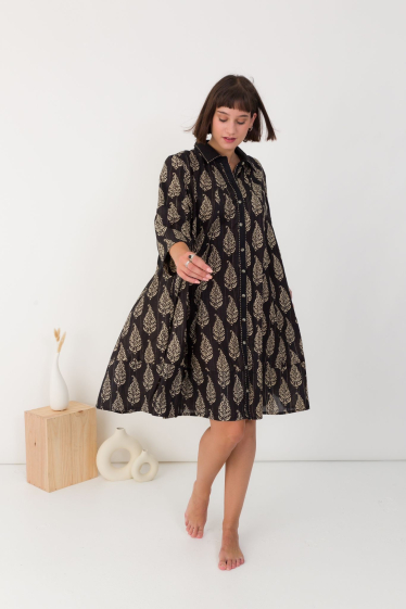 Wholesaler Orice - bordered cotton dress