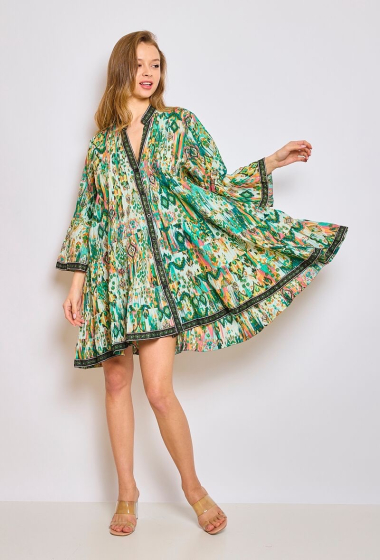 Wholesaler Orice - Short dress with lurex patterns