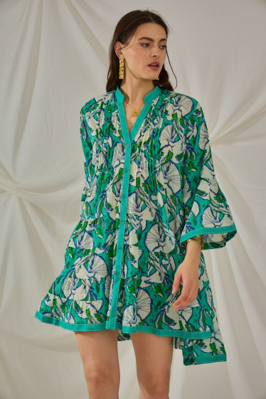Wholesaler Orice - Short bohemian patterned dress
