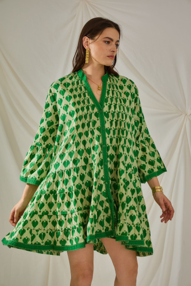 Grossiste Orice - Robe courte en coton