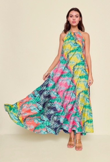 Wholesaler Orice - Backless A-line silk dress