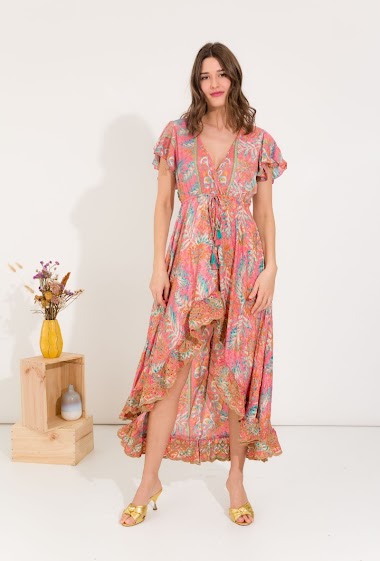 Wholesaler Orice - Border print dress