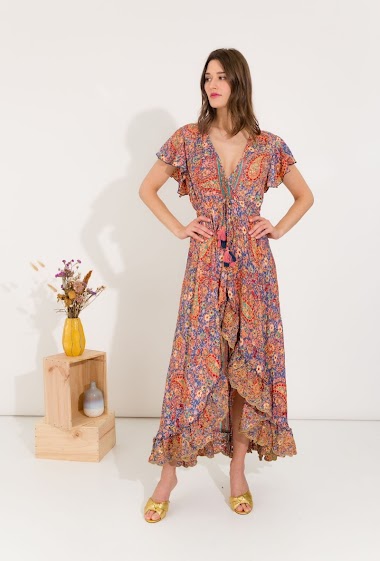 Wholesaler Orice - Border print dress