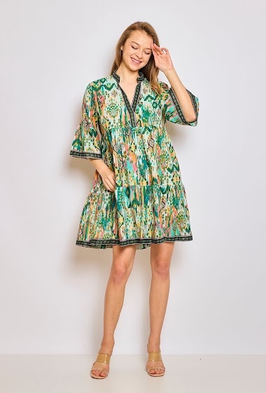 Wholesaler Orice - Printed dress Sleeves ¾