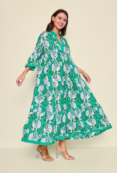 Großhändler Orice - Langes Kleid mit böhmischem Muster
