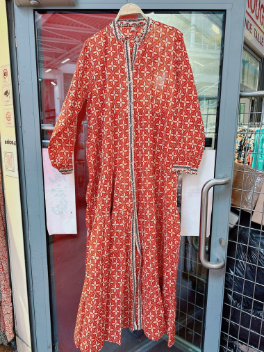 Wholesaler Orice - Long bohemian cotton dress