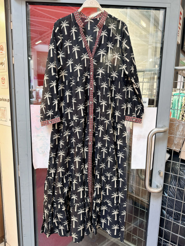 Grossiste Orice - Robe longue bohème en coton