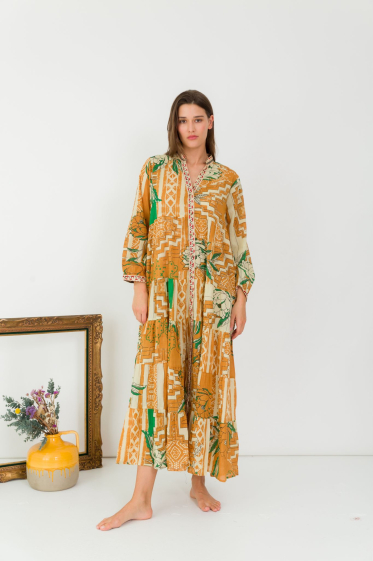 Grossiste Orice - Robe longue en coton