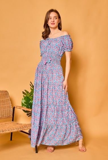 Wholesaler Orice - Printed bohemian dress