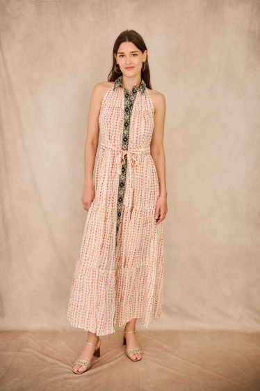 Wholesaler Orice - Long sleeveless cotton dress