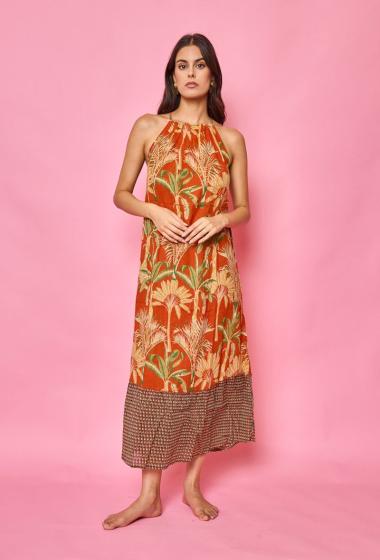 Wholesaler Orice - Palm tree sleeveless dress