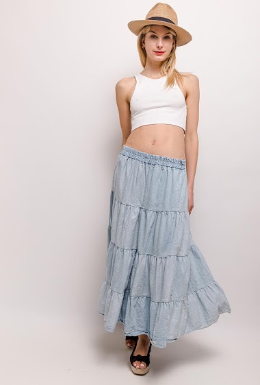 Wholesalers Orice - Midi skirt in denim