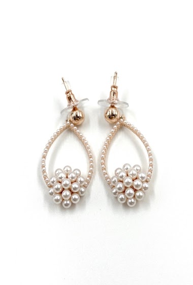 Grossiste ORIENT EXPRESS FIRST - Boucle d'oreilles à pendants perles