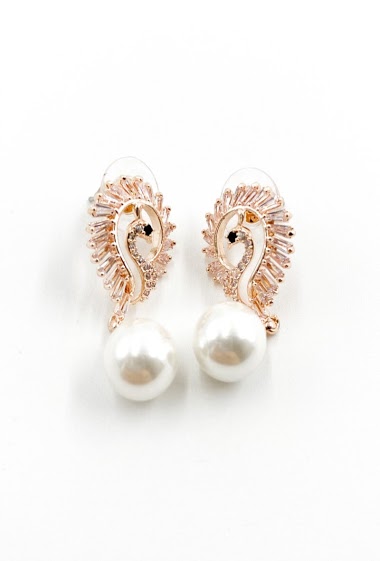 Wholesaler ORIENT EXPRESS FIRST - Peacock earrings