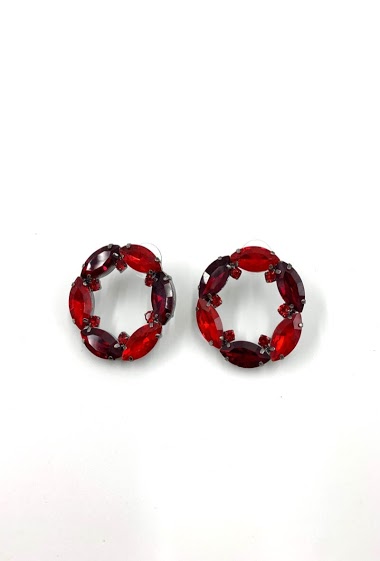 Wholesaler ORIENT EXPRESS FIRST - Crystal little circle earrings