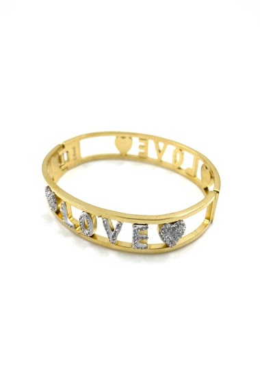 Großhändler ORIENT EXPRESS FIRST - Love pattern steel bracelet