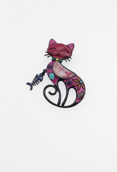 Grossiste Orient Express - Broche Chat