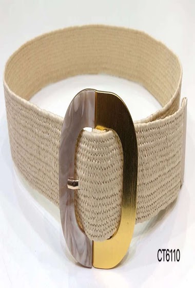 Wholesaler ORIENT EXPRESS FIRST - Elastic straw effect belt