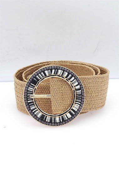 Wholesaler ORIENT&CO - Elastic belt with metal buckle with perls
