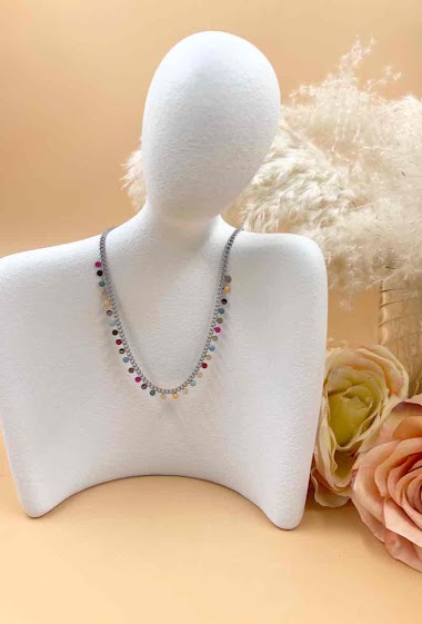 Mayorista Orient Express - Multicolor Ball Surgical Steel Chain Necklace