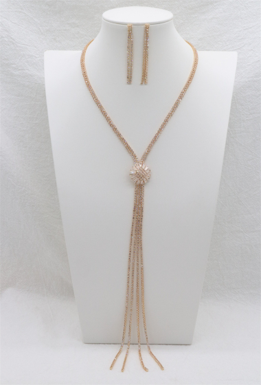 Großhändler Orient Express - Ausgefallene Layering-Halskette, besetzt mit kubischen Zirkoniumkristallen