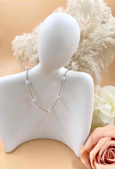 Großhändler Orient Express - Necklace Fine Chain Beads Surgical Steel