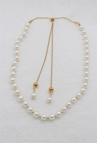 Grossiste Orient Express - Collier de perles en acier inoxydable