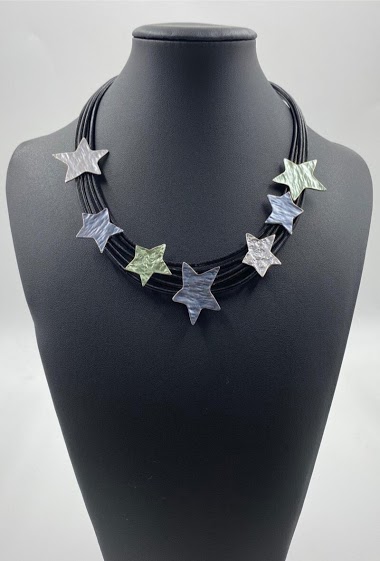 Wholesaler ORIENT EXPRESS FIRST - Short fancy necklace with star metal element