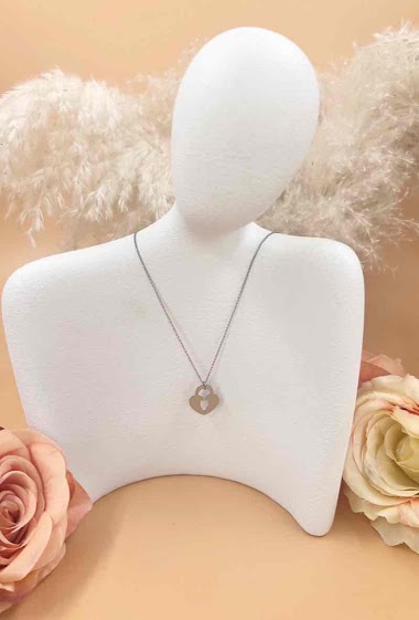 Mayorista Orient Express - Surgical Heart Padlock Pendant Necklace