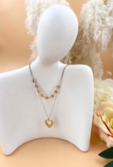 Mayorista Orient Express - Surgical Steel Heart Pendant Necklace