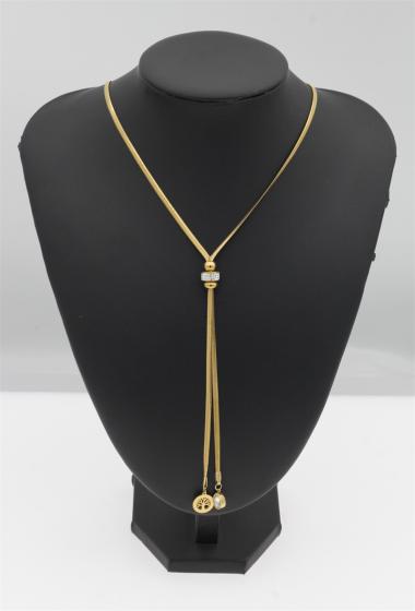 Wholesaler Orient Express - Fancy Surgical Steel Pendant Necklace