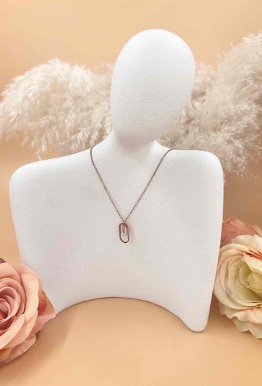 Großhändler Orient Express - Pendant Necklace Rose Gold Surgical Steel