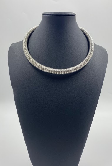 Wholesaler ORIENT EXPRESS FIRST - Shiny silver choker necklace
