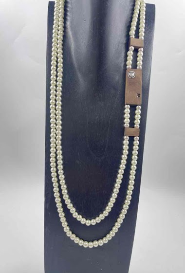 Großhändler ORIENT EXPRESS FIRST - Pearl And Wood Neckless