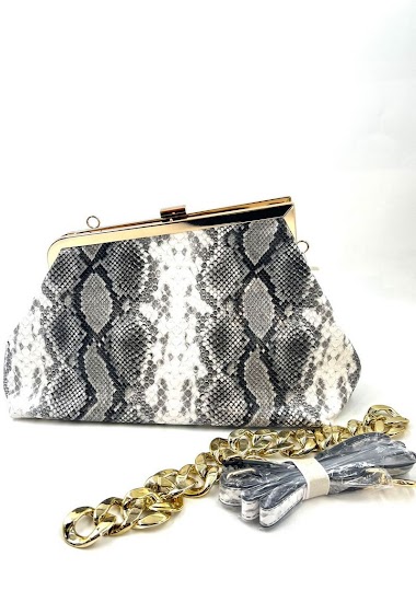 Großhändler ORIENT&CO - Angle pouch handbag pyhton style 100% pu