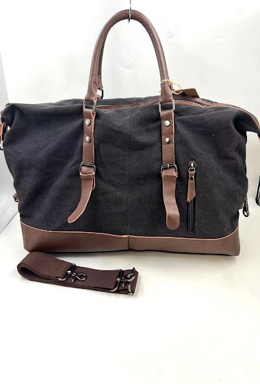 TRAVEL BAG CANVAS & LEATHER