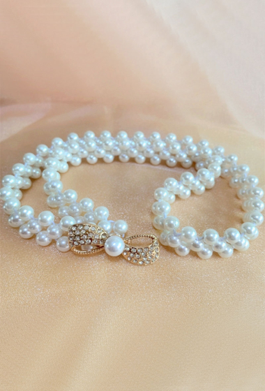 Grossiste ORIENT&CO - Ceinture perle ajustable