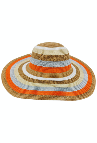 Wholesaler ORIENT&CO - Wide straw hat with beach charms