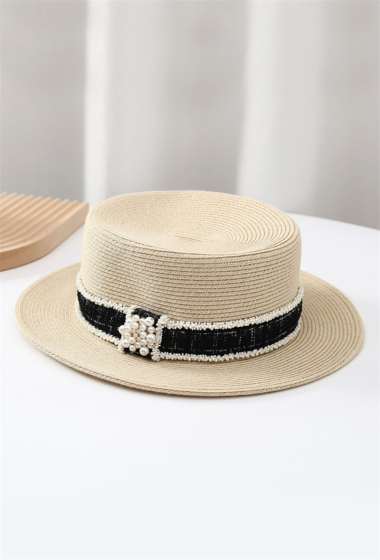 Grossiste ORIENT&CO - Nouveau chapeau de paille perle
