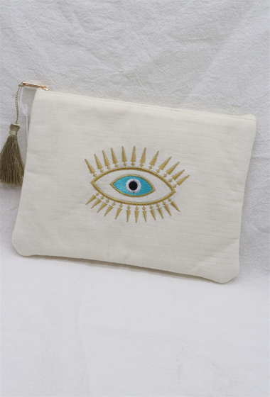 Grossiste ORIENT&CO - Petit sac en coton avec motif yeux