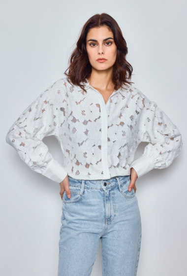 Wholesaler Orlinn - Flower lace shirt