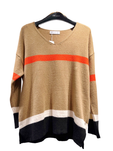 Wholesaler Orlinn - Stripes V neck sweater