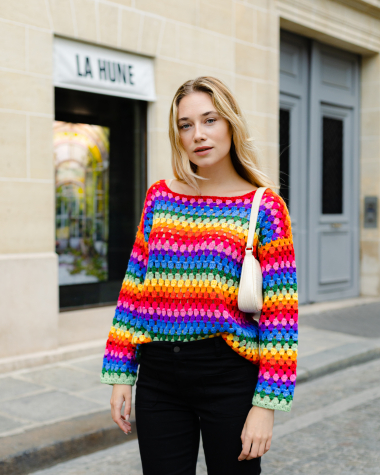 Wholesaler Orlinn - Multicolor handmade crochet top