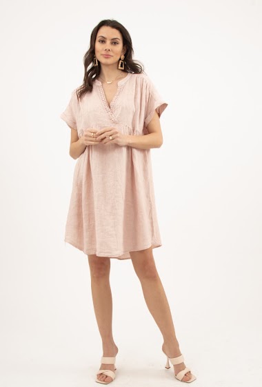 Wholesaler Ornella Paris - Linen dress