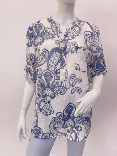 Wholesaler Ornella Paris - Printed cotton blouse